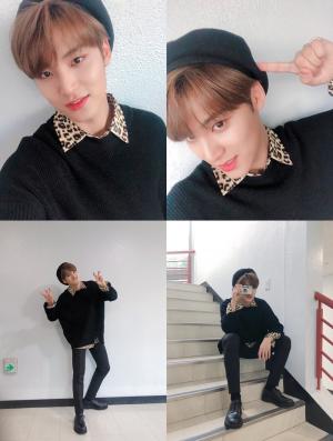 ‘인기가요’ 세븐틴(SVT) 민규, 베레모+레오파드 셔츠 입고 ‘어흥’ 애교…‘뭘먹고 이리 멋진가요?’