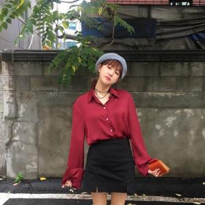 박보람이 추천하는 ootd(뜻: 오늘의 패션), 베레모+초커로 포인트…‘러블리 가을룩’