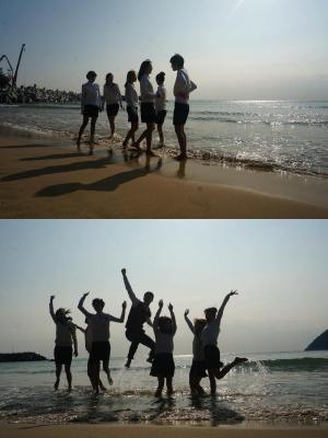 ‘땐뽀걸즈’ 박세완, 바닷가에서 청춘들의 즐거운 한 때 …‘첫 방 언제하지?’