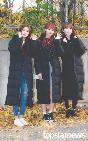 [HD포토] 아이즈원(IZ*ONE) 강혜원-김채원-미야와키 사쿠라, ‘수험생들 모두 수능 대박나세요’ (2019 수능)