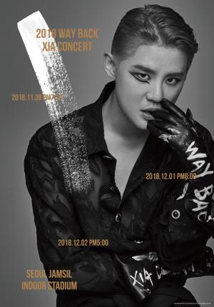 김준수(XIA), 컴백 콘서트 ‘WAY BACK XIA’ 개최…11월 30일부터 12월 2일까지