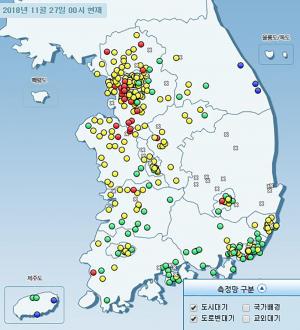 [오늘날씨] 27일 전국 미세먼지 ↑, 전날 고농도 초미세먼지 발생하기도…서울 낮 최고기온 13도