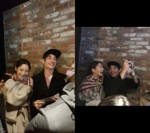 ‘신동사2’ 수현-에즈라 밀러, 극장 이벤트 후 행복하게 웃는 모습 공개…‘연인 케미 선보여’
