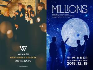 위너(WINNER), 새 싱글 ‘MILLIONS’로 19일 컴백…‘활동 계획은?’