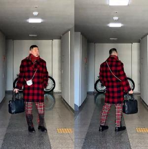 스타일리스트 신우식, 매력 뿜뿜 체크 패션…독보적 소화력
