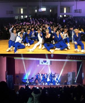원포유(14U), 여고에서 ‘어택 콘서트’ 개최…13인의 오빠들이 부평에 떴다