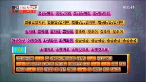 ‘우리말 겨루기’ 엄지인 아나운서가 소개하는 달인 문제, ‘쪽 찐 머리-별 볼 일 없지만-짭짜래-잦추어 아귀아귀-숭굴숭굴-소맷귀로’