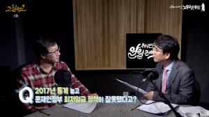 ‘유시민의 고칠레오’ 유시민, “2017년 음식점 폐업이 최저임금 인상 탓? 논평 거부할 정도로 명백한 왜곡”