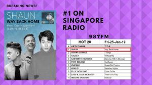 숀(SHAUN), ‘웨이 백 홈(Way Back Home)’ 글로벌 ver. 싱가포르 987FM 라디오 차트 1위 등극