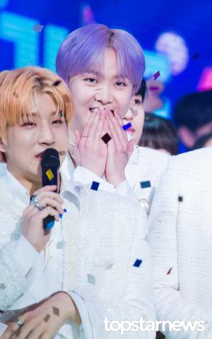 [HD포토] 아스트로(ASTRO) 윤산하, ‘어머! 우리가 1위라니!’ (더쇼)