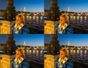 ‘미쓰코리아’ 박나래, 파리 세느강 앞에서 파란색 원피스 입고 ‘인형 포스’