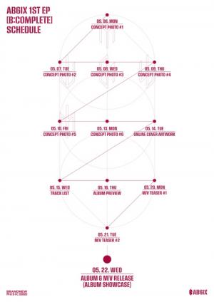 AB6IX(에이비식스), 데뷔 앨범 ‘B:COMPLETE(비컴플릿)’ 스케줄 이미지 공개…‘오는 5월 22일 데뷔일’
