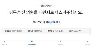 김무성 의원 처벌 요구 청와대 국민청원 18만 돌파
