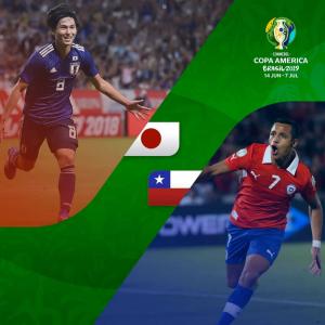 [2019 코파 아메리카] ‘에릭 풀가르 선제골’ 칠레, 쿠보 선발한 일본에 1-0으로 앞선채 전반 종료…대회 3연패 향해 순항할까