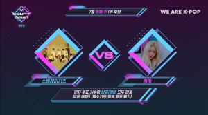 ‘엠카운트다운’ 청하 vs 스트레이키즈, ‘스내핑’-‘부작용’ 1위 대결