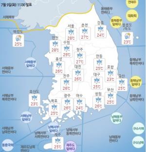 ‘내일날씨’, 전국 장맛비…폭염주의보 해제되나? 낮 최고 기온 ‘28도’