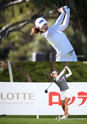 고진영-이민지, LPGA 베이 인비테이셔널 팀 경기 준우승…‘12언더파 58타’