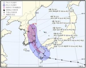 제8호 태풍 프란시스코, 7일 한반도 상륙 예정…제9호 태풍 레끼마의 예상경로는?