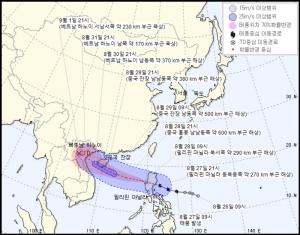 [내일날씨] 12호 태풍 버들, 기상청 발표 28일 예상 이동 경로-위치는?…’필리핀 마닐라 해상’