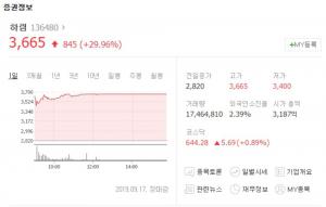 하림-마니커, 아프리카 돼지열병 확진 소식에 상한가…체리브로-이글벳 등 닭고기-백신 관련주 강세