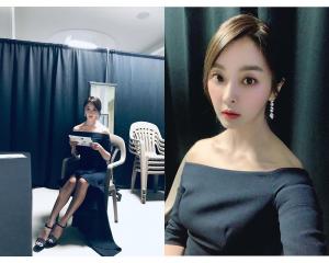 ‘신기루 식당’ 탤런트 정유미, 돋보이는 각선미…‘블랙 드레스 완벽 소화’