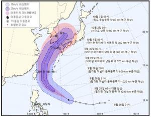 [오늘날씨] 28일 대체로 흐리고 비 소식, 18호 태풍 미탁 이동경로는?