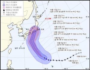 [오늘날씨] 19호 태풍 하기비스, 기상청 발표 예상 이동 경로-위치는?…’한글날 괌→10일 일본 이동’