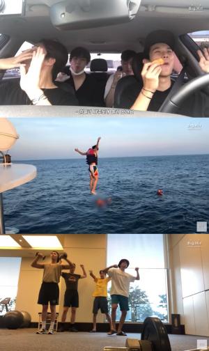 방탄소년단(BTS) 뷔, 박서준-최우식-픽보이 ‘우가우가’ 함께한 휴가…‘뷔의로그’