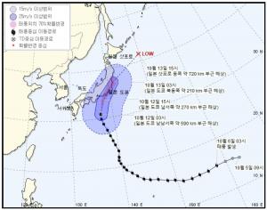 제19호 태풍 하기비스(HAGIBIS), 일본에 막대한 피해 안겼던 아이다 재현하나…예상 이동경로 및 현재 위치는?