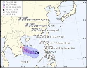 [내일날씨] 24호 태풍 나크리, 9일 베트남 다낭 이동…기상청 발표 예상 이동 경로-위치는?