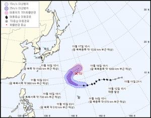 25호 태풍 펑선-26호 태풍 갈매기, 기상청 발표 예상 이동 경로-위치는?