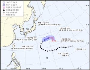 25호 태풍 펑선-26호 태풍 갈매기, 기상청 발표 17일 예상 이동 경로-위치는?