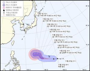 28호 태풍 간무리, 괌 해상…기상청 발표 예상 이동 경로-위치는?