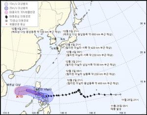 28호 태풍 간무리, 필리핀 마닐라 해상…기상청 발표 예상 이동 경로-위치는?