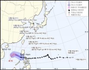 28호 태풍 간무리, 3일 필리핀 마닐라 해상…기상청 발표 예상 이동 경로-위치는?