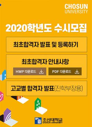 조선대학교, 2020학년도 신입생 수시모집 합격자 발표…&apos;온라인 문서등록 기간 및 방법은?&apos;