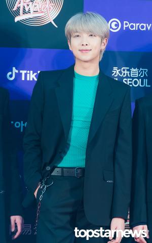 [HD포토] 방탄소년단(BTS) RM, ‘기분 좋은 미소’ (제34회 2020 골든디스크어워즈)