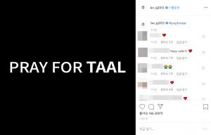 “Pray For Taal” 박서준-뷔, 필리핀 화산 폭발에 기도 동참…‘인스타 해시태그 운동’