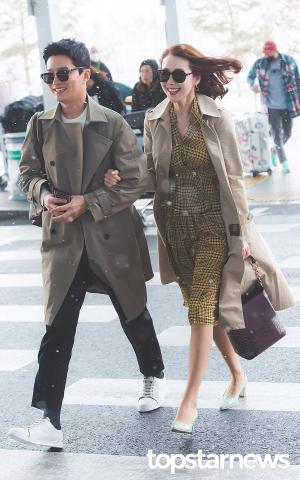 [HD포토] ‘폭설&강풍’도 막을 수 없는 뜨거운 ‘LOVE’, 인교진♡소이현 웨딩화보촬영 출국 공항패션 사진 19pics