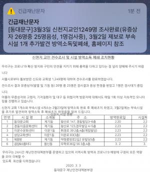 동대문구, 신천지 교인 1249명 조사 완료 &apos;코로나19 검사 결과 25명 음성&apos;