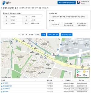 용인시, 홈피서 공적마스크 판매처 재고현황 제공