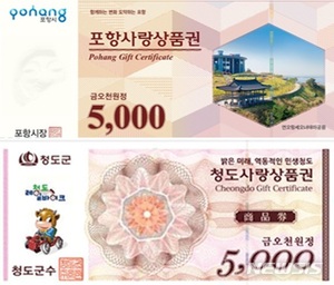 경북도, 지역사랑상품권 3700억원 10% 특별 할인판매