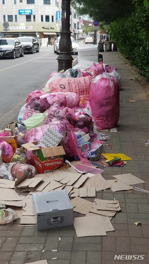 &apos;황금연휴&apos; 청소업체 쉬는 동안 청주 곳곳 &apos;쓰레기 몸살&apos;