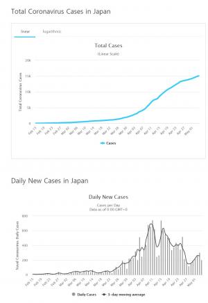 일본 코로나19 확진자 1만6천86명…진단검사량은 184,586건