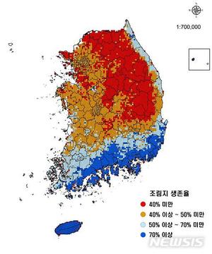 국립산림과학원 &apos;편백 조림 가능지역 지도&apos; 제작