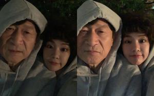 &apos;꼰대인턴&apos; 한지은-김응수, 부녀 셀카 전격 공개 "만식이랑 태리랑"