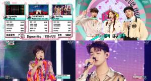 [종합] ‘쇼 음악중심(음중)’ 방탄소년단, 출연없이 ‘다이너마이트(Dynamite)’ 8월 셋째주 1위 트로피…김연자-효린-에릭남-온앤오프-원어스 라인업