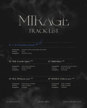&apos;컴백&apos; 하성운, &apos;Mirage&apos; 트랙 리스트 공개…"직접 프로듀싱"