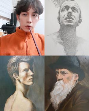 "미대 오빠의 그림 실력"…박기웅, 그림 공개에 대학까지 관심↑