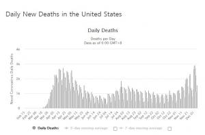 미국, 일평균 코로나19 사망자 2천200여명…의료 시스템 붕괴 위기